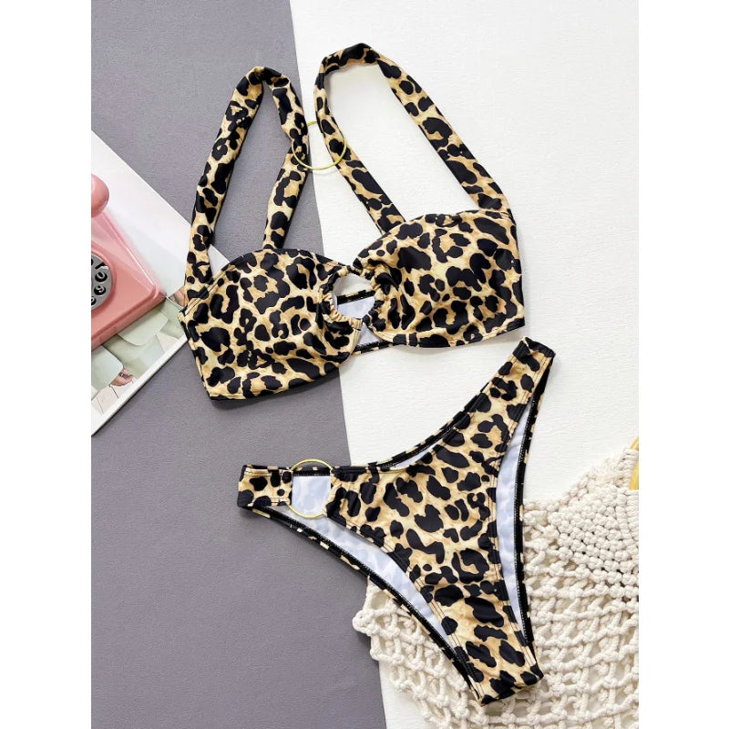 High Quality Leopard Swimsuit Bikini